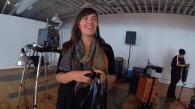 Taylor Dunne with 16mm film loops as improv sources